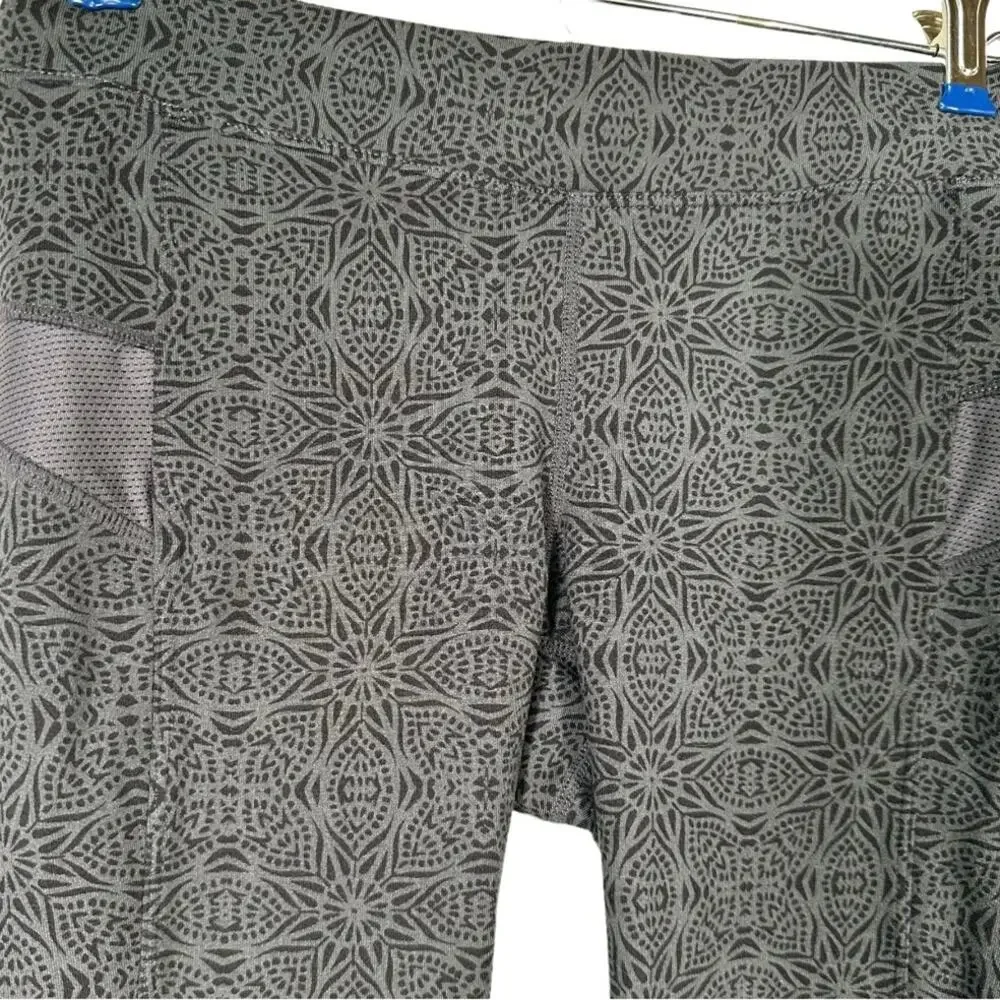 Athleta  Grey Asphalt Starfruit Bare To Run Capri  581373